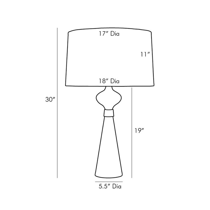 Arteriors 44943 Evette 1-lt 30" Tall Table Lamp