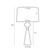Arteriors 44943 Evette 1-lt 30" Tall Table Lamp