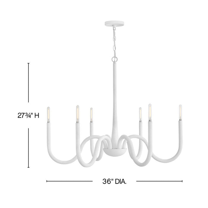 Hinkley 45016 Maris 6-lt 36" LED Chandelier