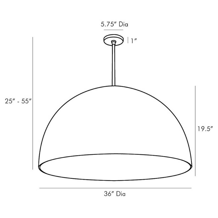 Arteriors 45047 Pascal 1-lt 36" Pendant
