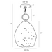 Arteriors 45058 Saxon 3-lt 24" Pendant