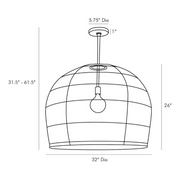 Arteriors 45061 Swami Large 1-lt 32" Pendant