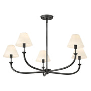 Hinkley 45165 Greta 5-lt 36" LED Chandelier-Blackened Brass