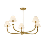 Hinkley 45165 Greta 5-lt 36" LED Chandelier-Heritage Brass