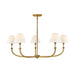 Hinkley 45165 Greta 5-lt 36" LED Chandelier-Heritage Brass