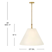 Hinkley 45167 Greta 1-lt 23" LED Pendant