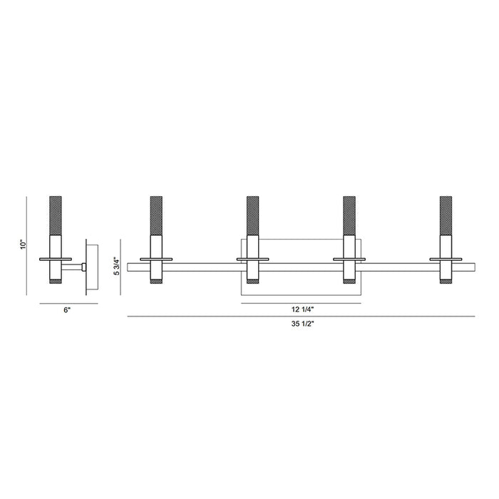 Eurofase 45235 Torna 4-lt 36" LED Vanity Light