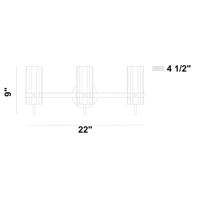 Eurofase 45463 Brook 3-lt 22" Vanity Light