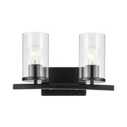 Kichler 45496 Crosby 2-lt 15" Vanity Light-Black