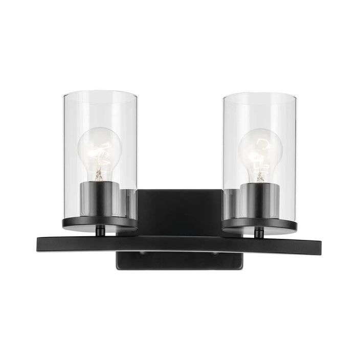 Kichler 45496 Crosby 2-lt 15" Vanity Light-Black