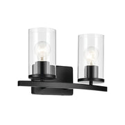 Kichler 45496 Crosby 2-lt 15" Vanity Light-Black