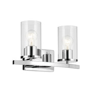 Kichler 45496 Crosby 2-lt 15" Vanity Light-Chrome