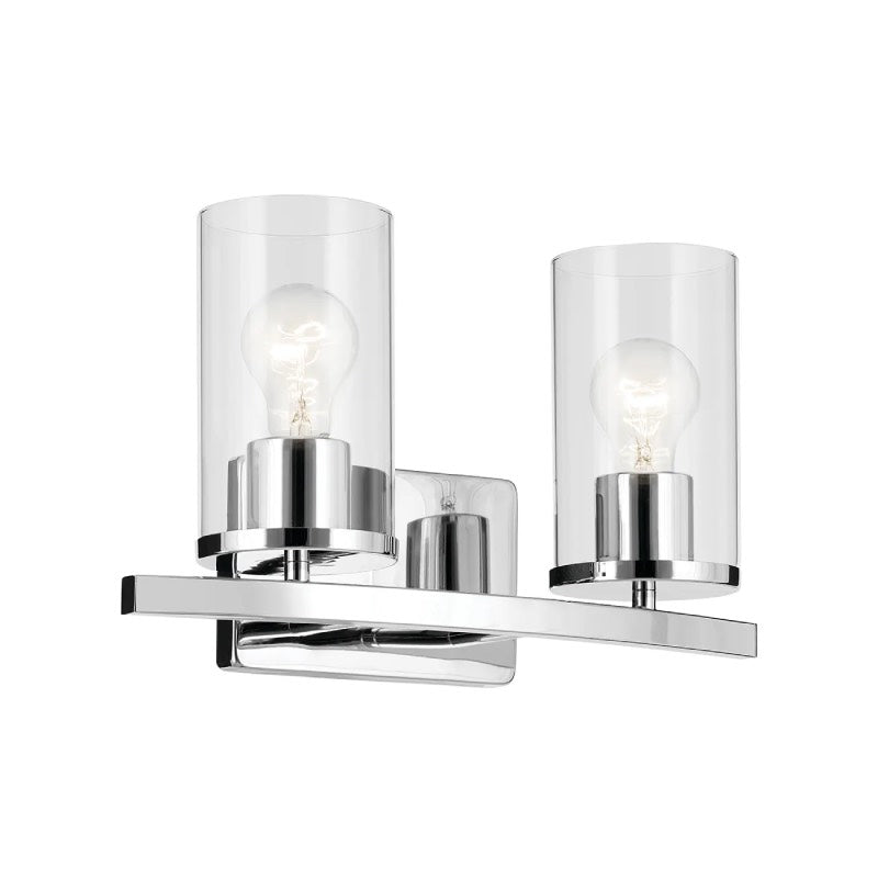 Kichler 45496 Crosby 2-lt 15" Vanity Light-Chrome