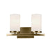 Kichler 45496 Crosby 2-lt 15" Vanity Light-Natural Brass