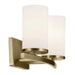 Kichler 45496 Crosby 2-lt 15" Vanity Light-Natural Brass
