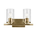 Kichler 45496 Crosby 2-lt 15" Vanity Light-Natural Brass