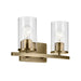 Kichler 45496 Crosby 2-lt 15" Vanity Light-Natural Brass