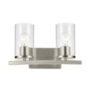 Kichler 45496 Crosby 2-lt 15" Vanity Light-Brushed Nickel