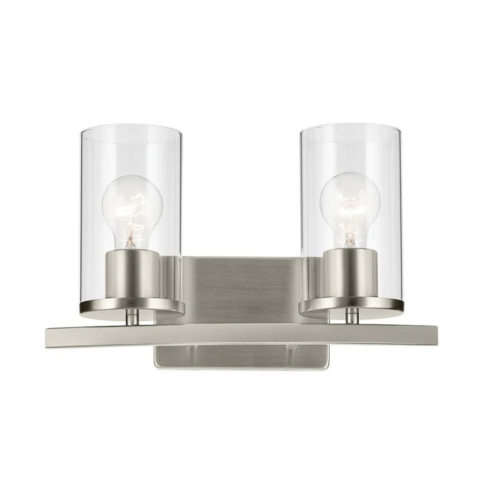 Kichler 45496 Crosby 2-lt 15" Vanity Light-Brushed Nickel