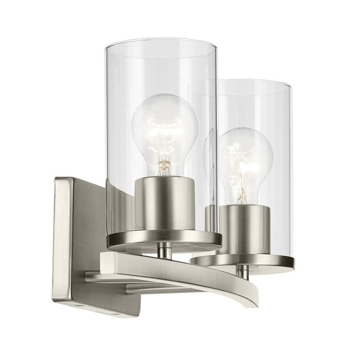 Kichler 45496 Crosby 2-lt 15" Vanity Light-Brushed Nickel