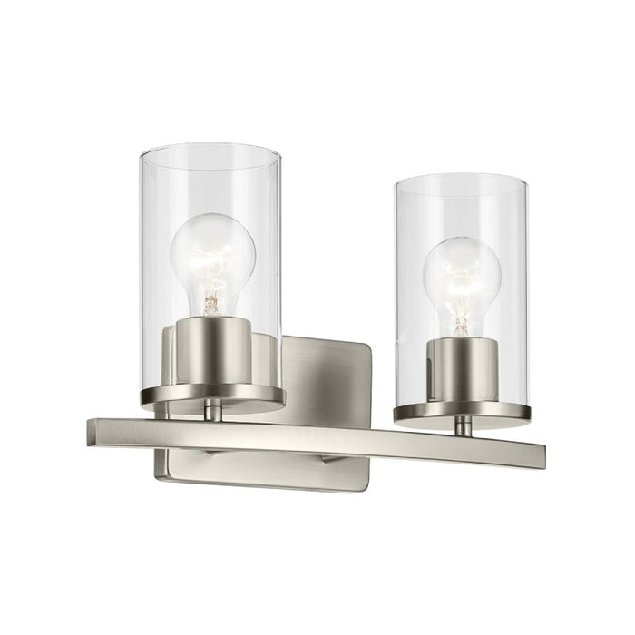 Kichler 45496 Crosby 2-lt 15" Vanity Light-Brushed Nickel