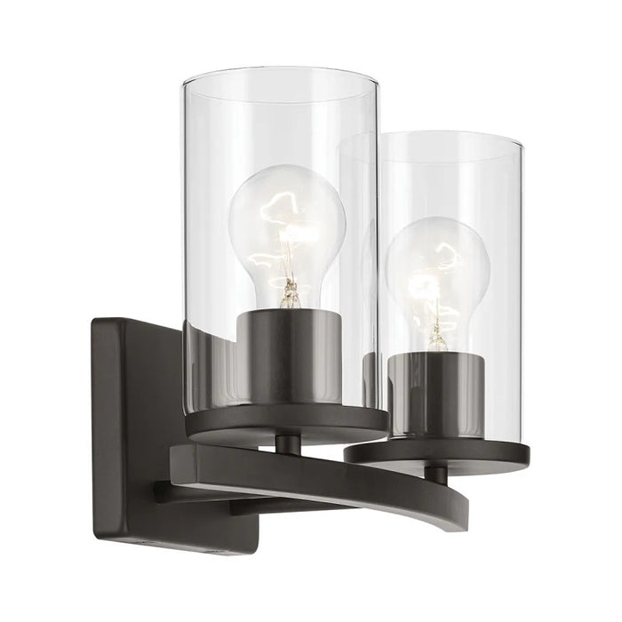 Kichler 45496 Crosby 2-lt 15" Vanity Light-Olde Bronze