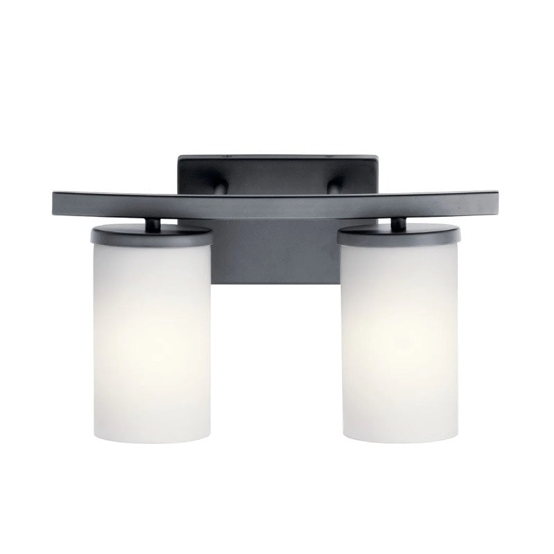 Kichler 45496 Crosby 2-lt 15" Vanity Light-Black