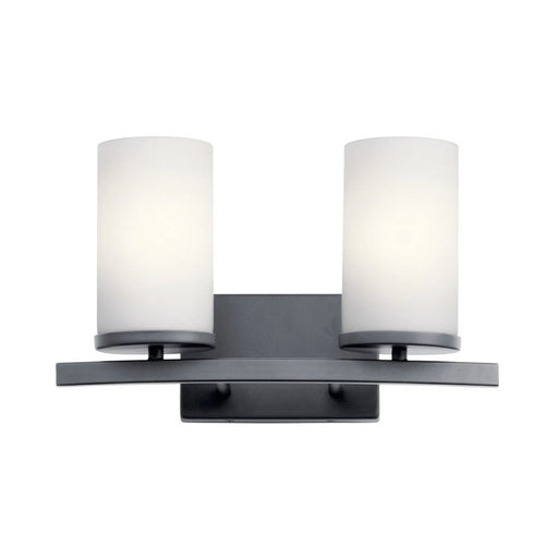 Kichler 45496 Crosby 2-lt 15" Vanity Light-Black