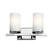 Kichler 45496 Crosby 2-lt 15" Vanity Light-Chrome
