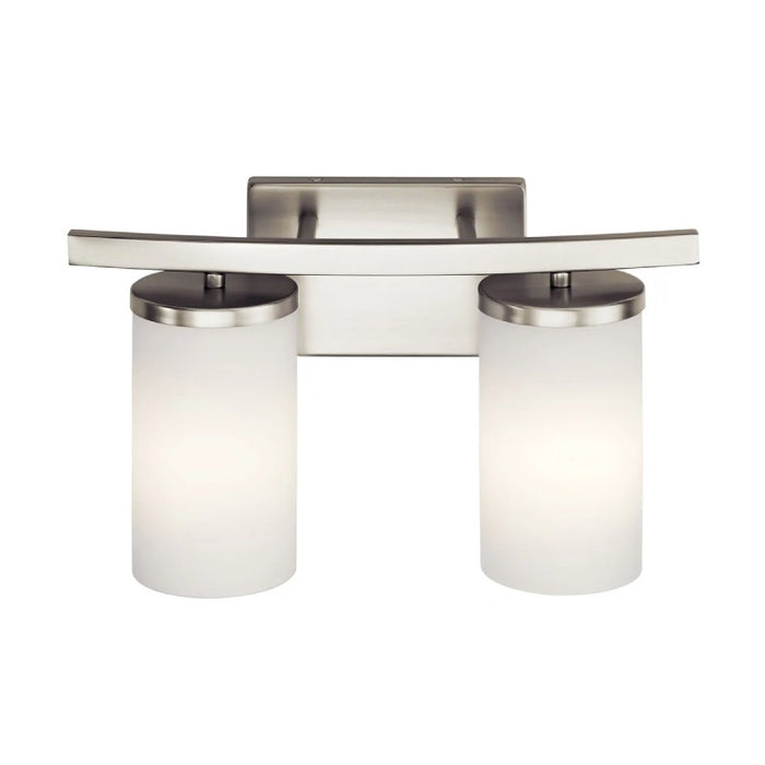 Kichler 45496 Crosby 2-lt 15" Vanity Light-Brushed Nickel