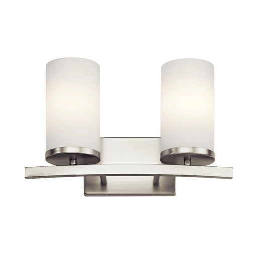 Kichler 45496 Crosby 2-lt 15" Vanity Light-Brushed Nickel