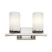 Kichler 45496 Crosby 2-lt 15" Vanity Light-Brushed Nickel