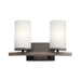 Kichler 45496 Crosby 2-lt 15" Vanity Light-Olde Bronze