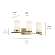 Kichler 45497 Crosby 3-lt 23" Vanity Light