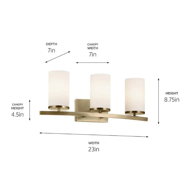 Kichler 45497 Crosby 3-lt 23" Vanity Light