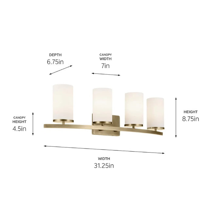 Kichler 45498 Crosby 4-lt 31" Vanity Light