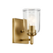 Kichler 45572 Shailene 1-lt 8" Tall Wall Sconce - Natural Brass/Clear