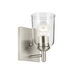 Kichler 45572 Shailene 1-lt 8" Tall Wall Sconce - Brushed Nickel/Clear
