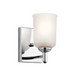 Kichler 45572 Shailene 1-lt 8" Tall Wall Sconce - Chrome/Satin Etched