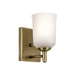 Kichler 45572 Shailene 1-lt 8" Tall Wall Sconce - Natural Brass/Satin Etched