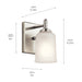 Kichler 45572 Shailene 1-lt 8" Tall Wall Sconce