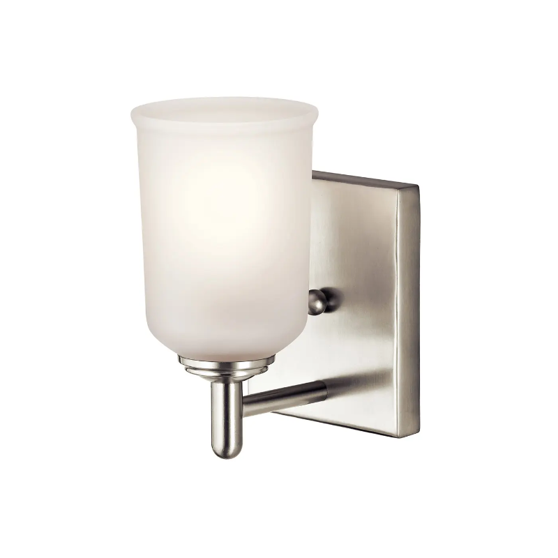 Kichler 45572 Shailene 1-lt 8" Tall Wall Sconce - Brushed Nickel/Satin Etched