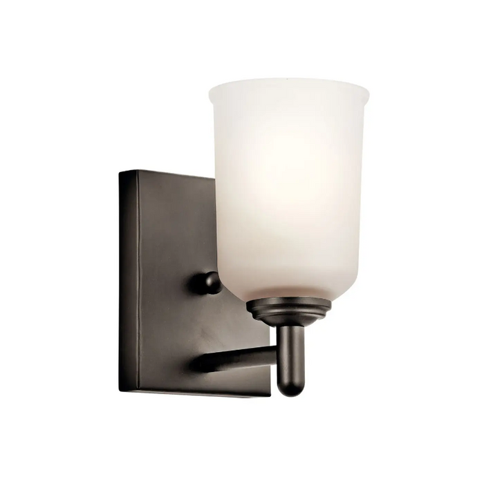 Kichler 45572 Shailene 1-lt 8" Tall Wall Sconce - Olde Bronze/Satin Etched