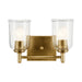 Kichler 45573 Shailene 2-lt 13" Vanity Light - Natural Brass/Clear Glass