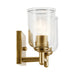 Kichler 45573 Shailene 2-lt 13" Vanity Light - Natural Brass/Clear Glass