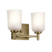 Kichler 45573 Shailene 2-lt 13" Vanity Light-Natural Brass