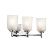 Kichler 45574 Shailene 3-lt 21" Vanity Light - Chrome/Satin Etched