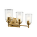 Kichler 45574 Shailene 3-lt 21" Vanity Light - Natural Brass/Clear