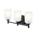Kichler 45574 Shailene 3-lt 21" Vanity Light - Black/Satin Etched