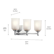 Kichler 45574 Shailene 3-lt 21" Vanity Light